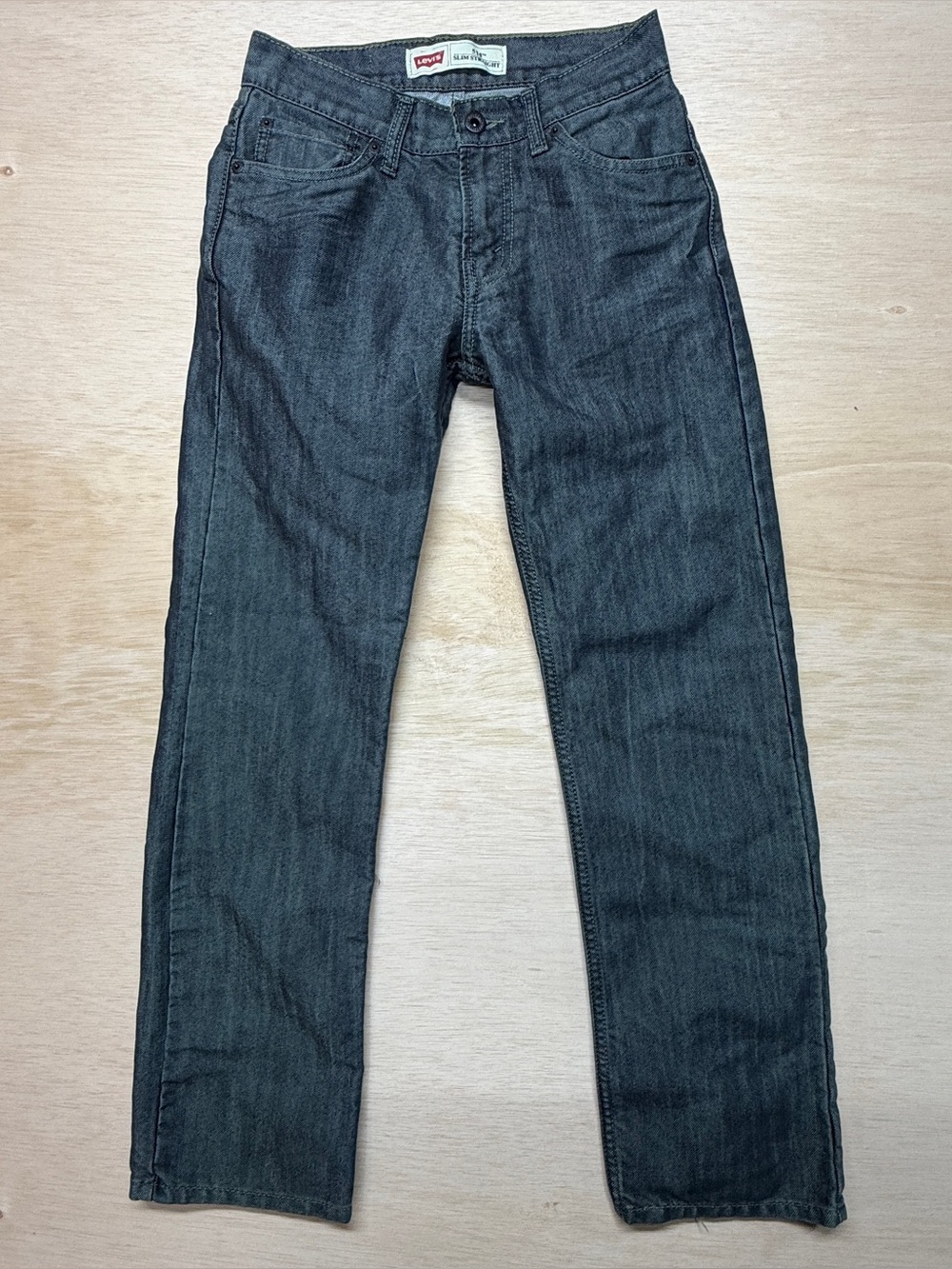 Levi’s 514 Slim Straight Jeans Dark Wash Denim Boys Size 12 Regular W26 L26